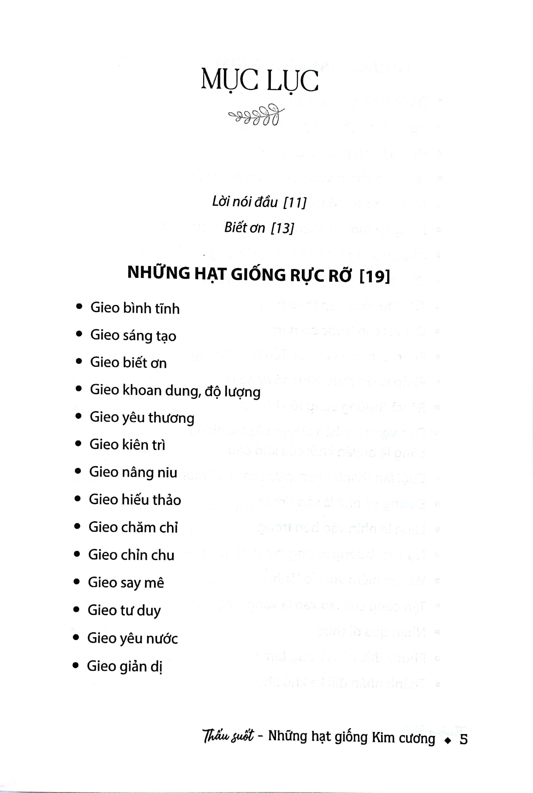 thấu suốt - những hạt giống kim cương