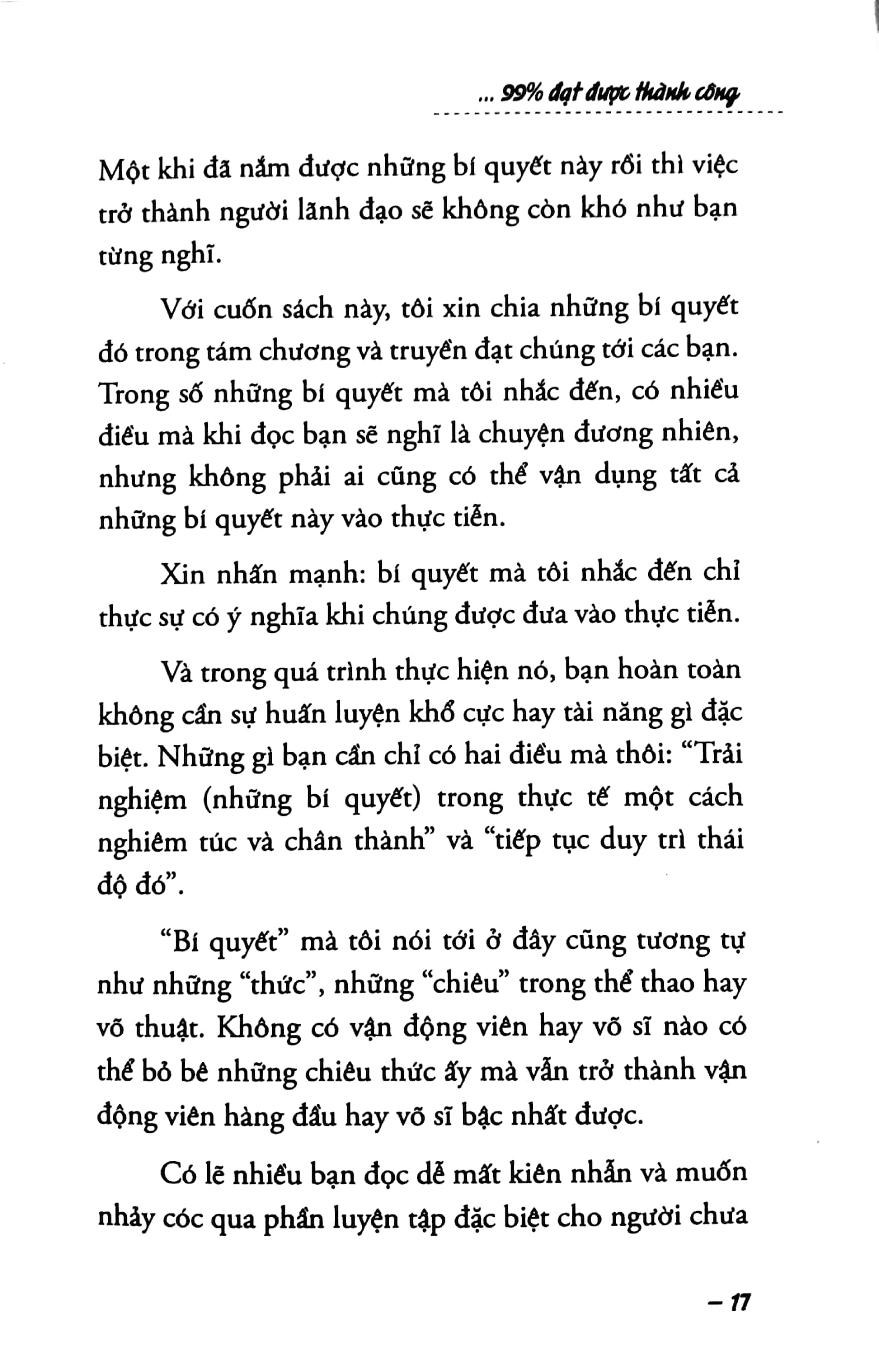 thay đổi 1% cách lãnh đạo - 99% đạt thành công