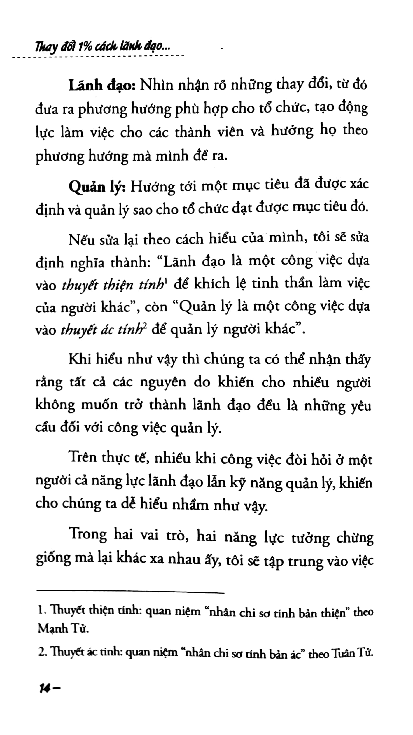 thay đổi 1% cách lãnh đạo - 99% đạt thành công