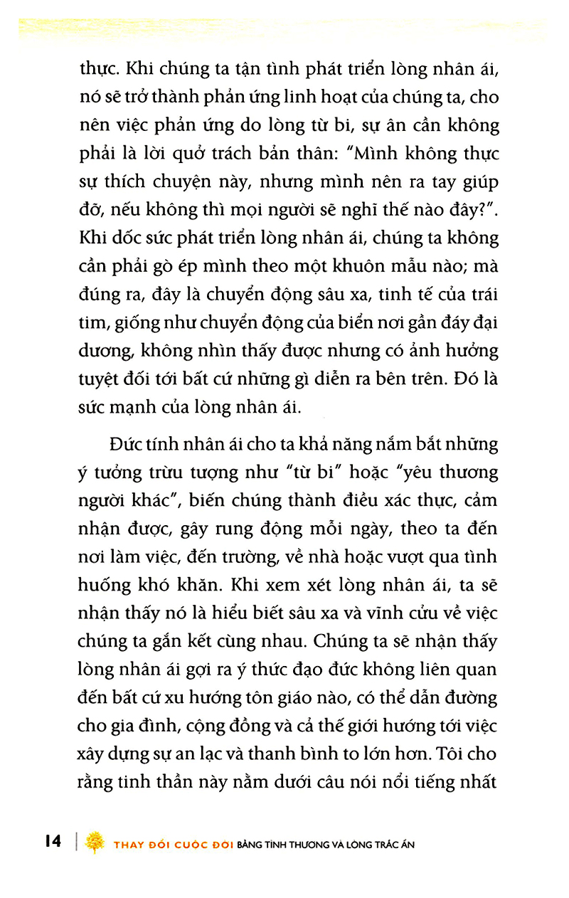 thay đổi cuộc đời bằng tình thương và lòng trắc ẩn