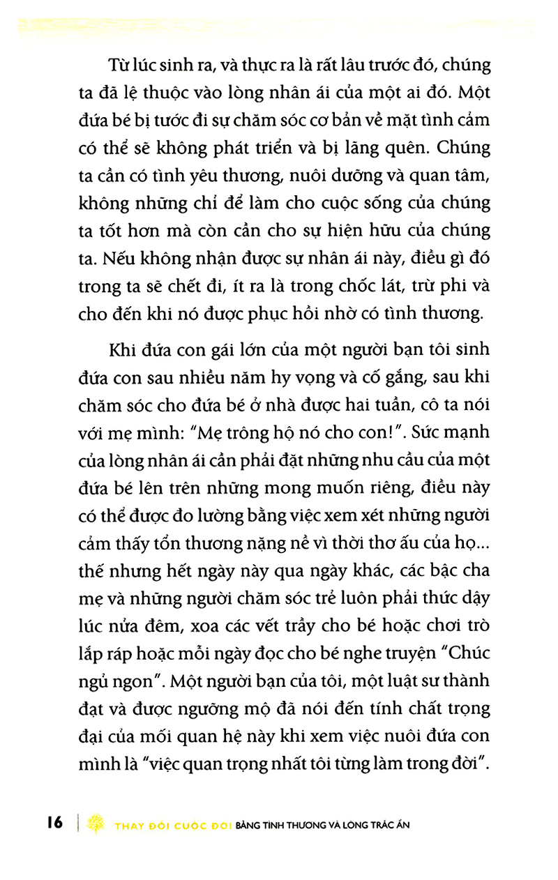 thay đổi cuộc đời bằng tình thương và lòng trắc ẩn