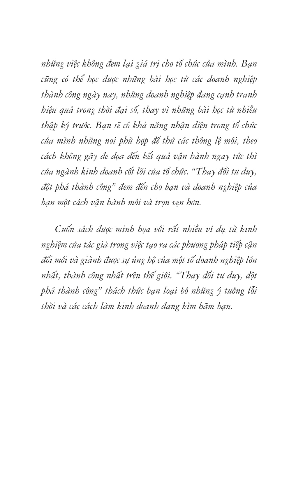 thay đổi tư duy đột phá thành công