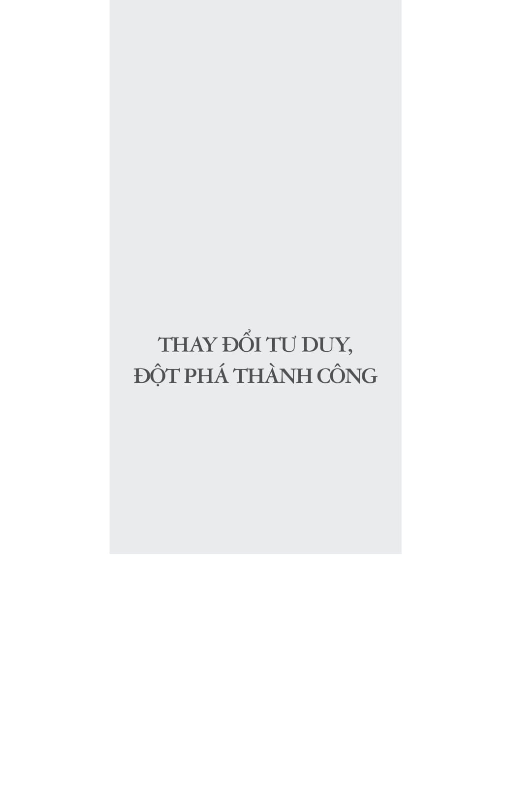 thay đổi tư duy đột phá thành công