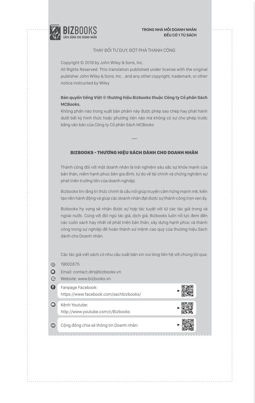 thay đổi tư duy đột phá thành công