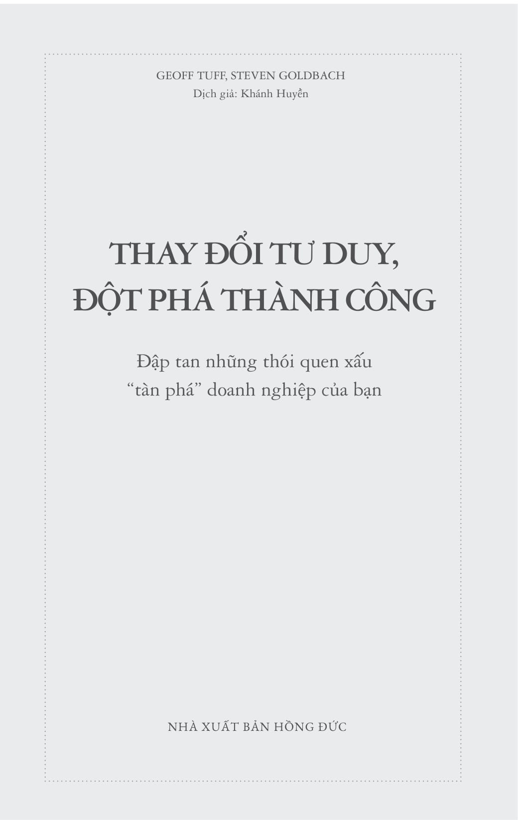 thay đổi tư duy đột phá thành công