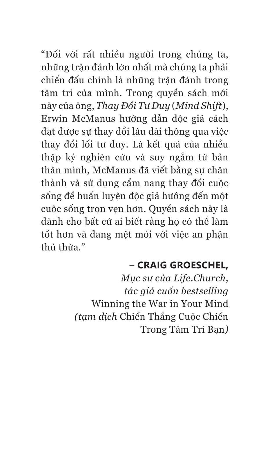 thay đổi tư duy - mind shift
