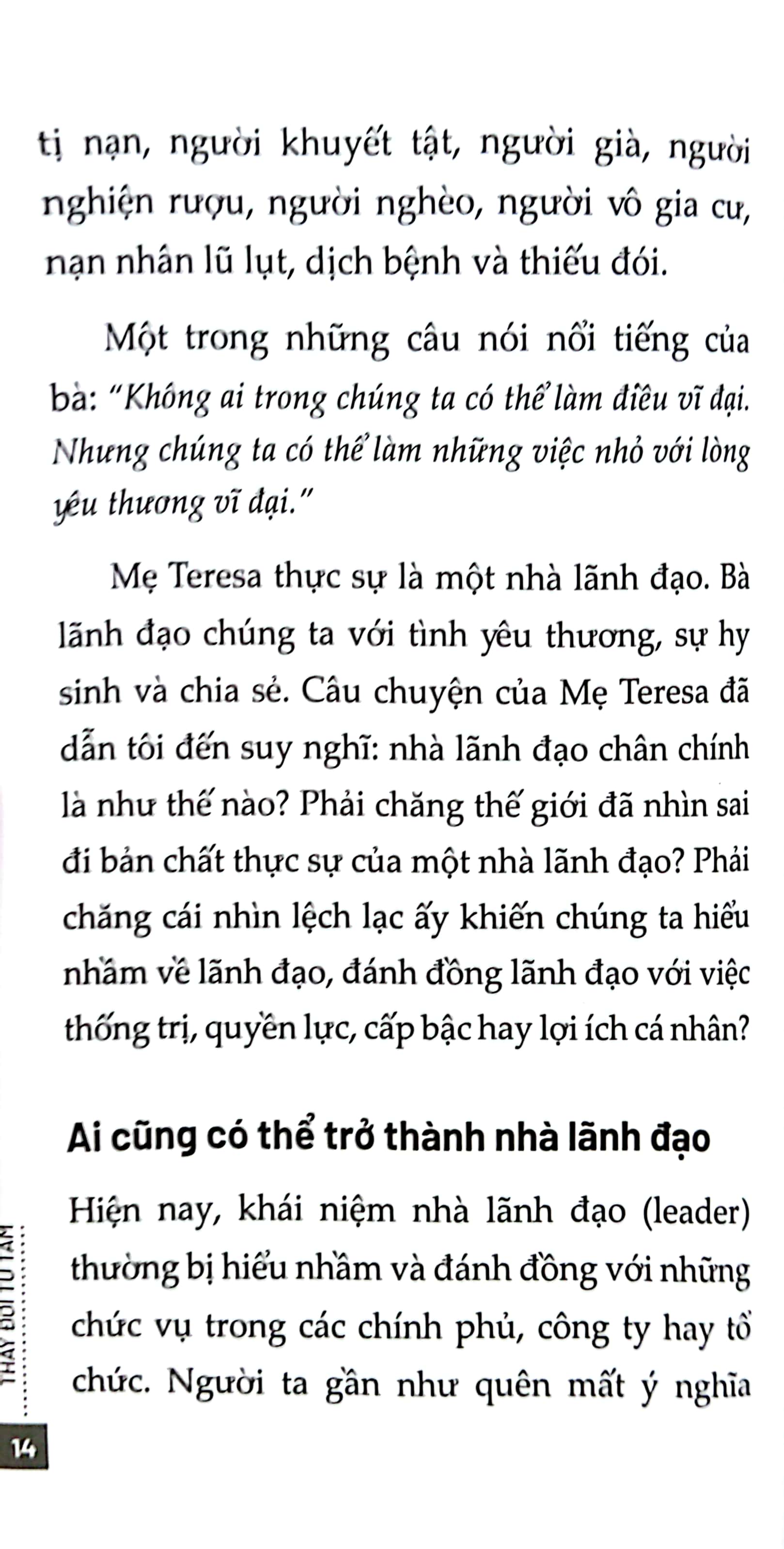 thay đổi từ tâm cách để trở thành một nhà lãnh đạo chân chính