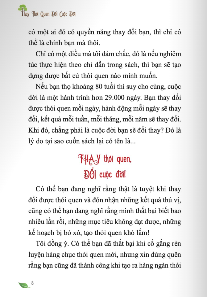 thay thói quen đổi cuộc đời