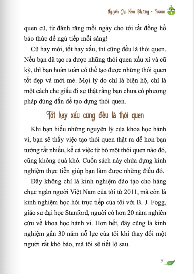 thay thói quen đổi cuộc đời