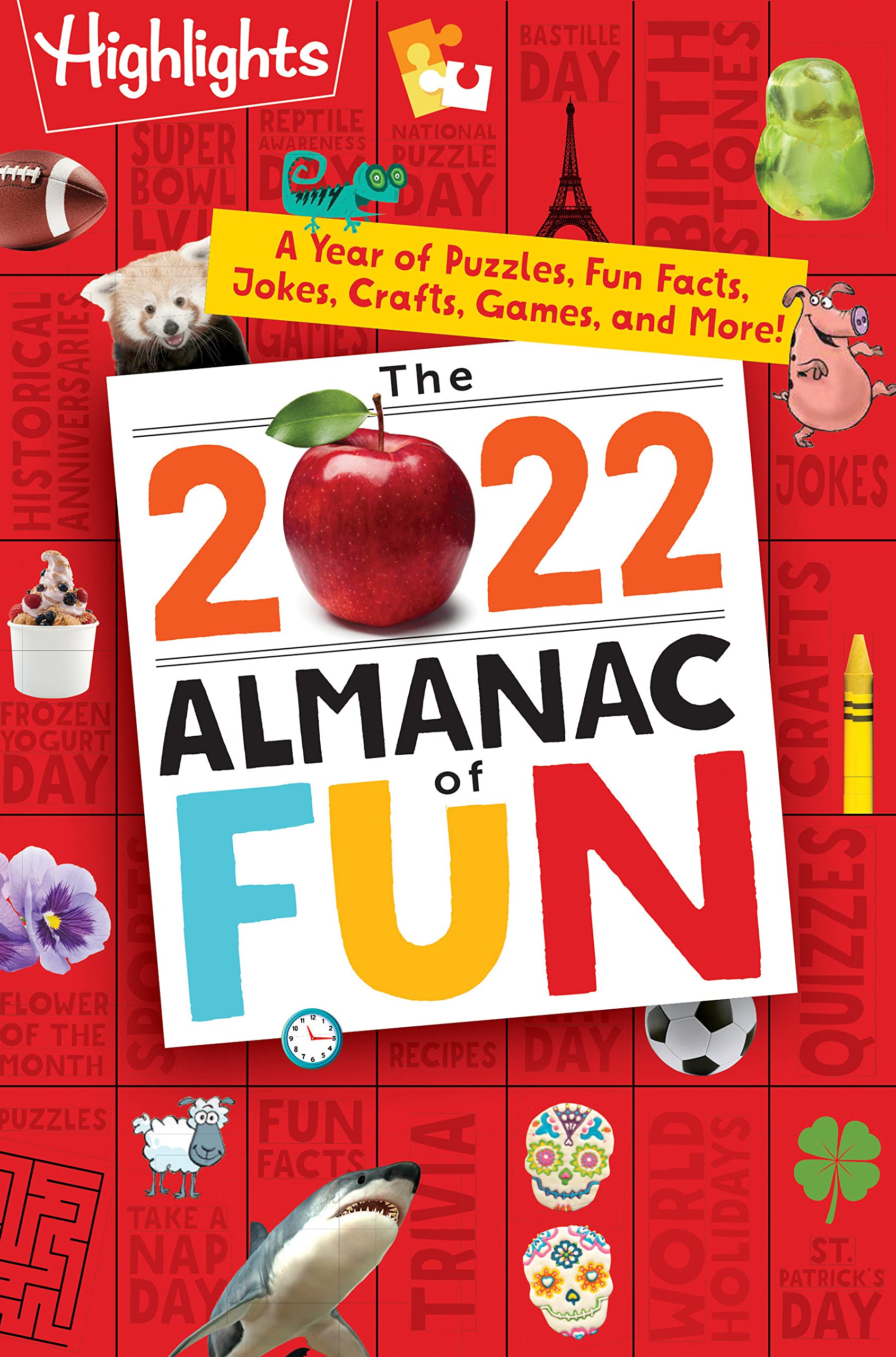 the 2022 almanac of fun: a year of puzzles, fun facts, jokes, crafts, games, and more!