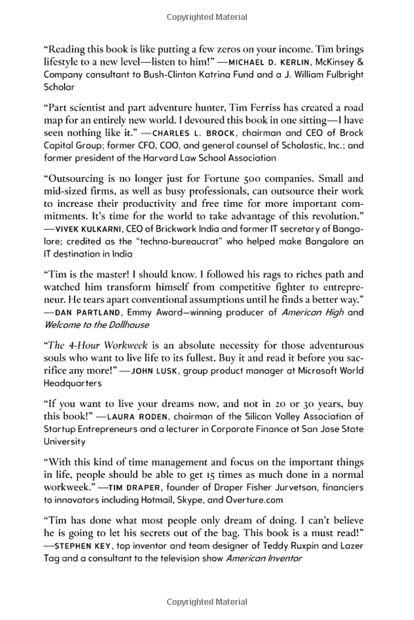 the 4-hour work week: escape the 9-5, live anywhere and join the new rich