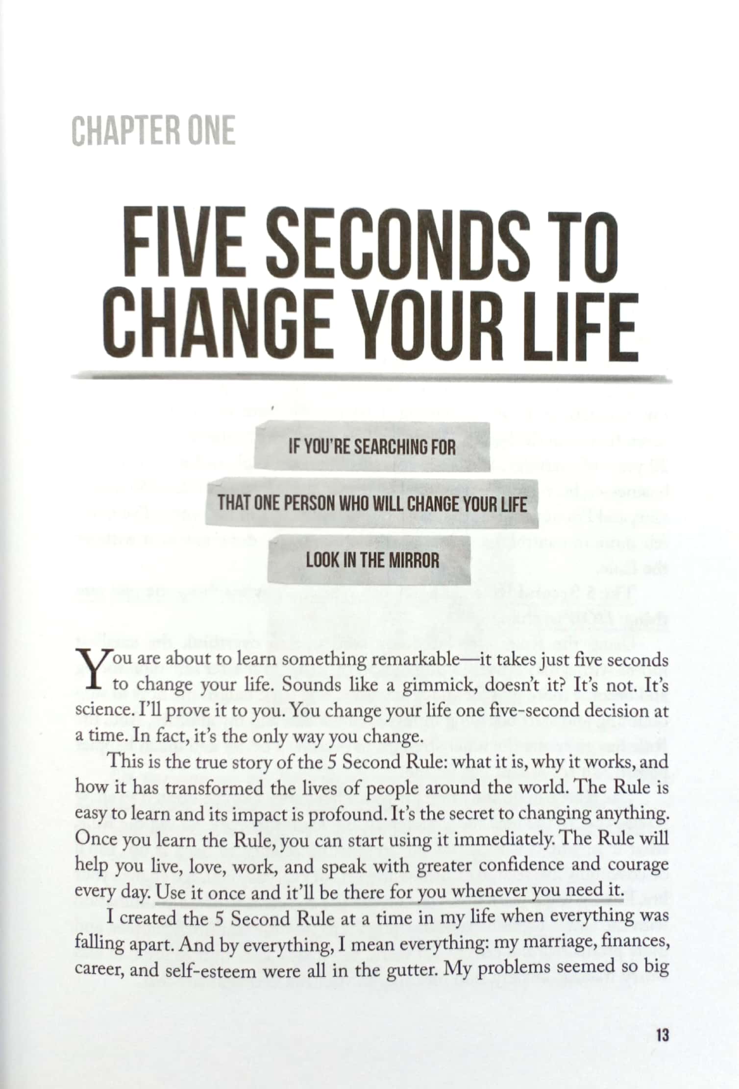 the 5 second rule : transform your life, work, and confidence with everyday courage
