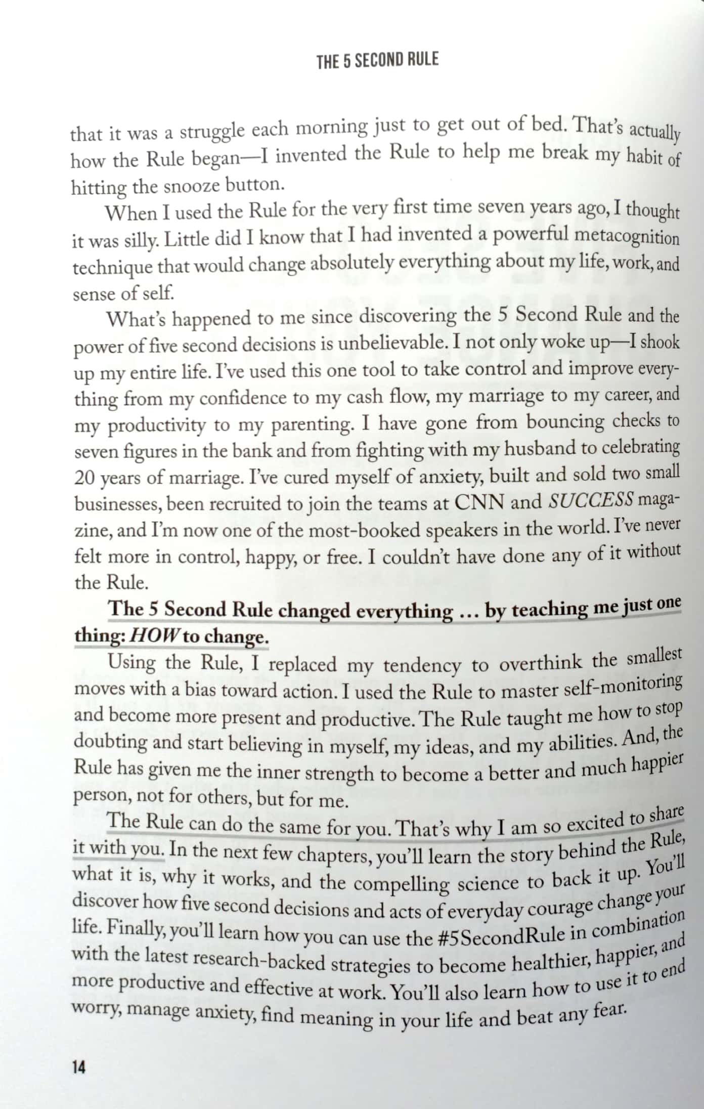 the 5 second rule : transform your life, work, and confidence with everyday courage