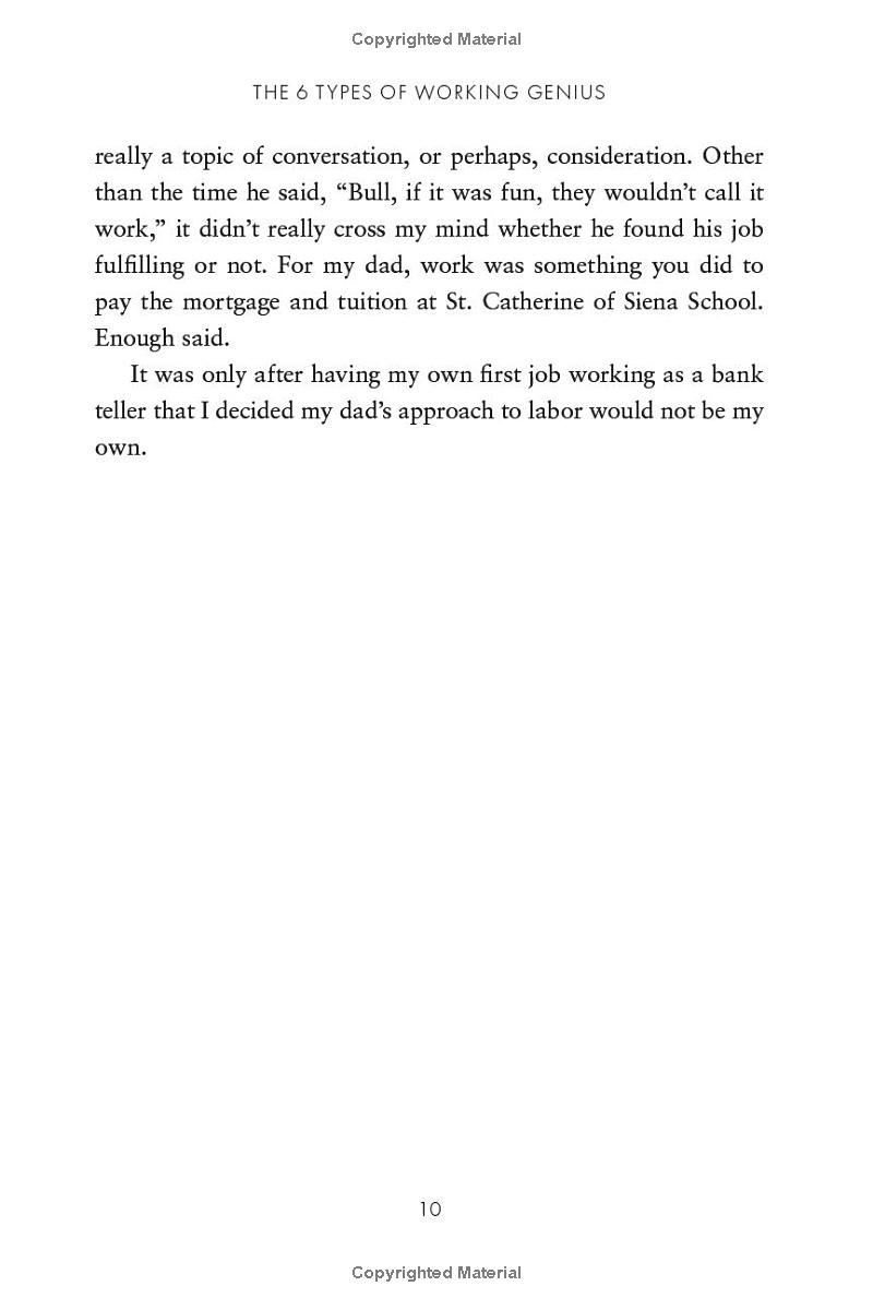 the 6 types of working genius