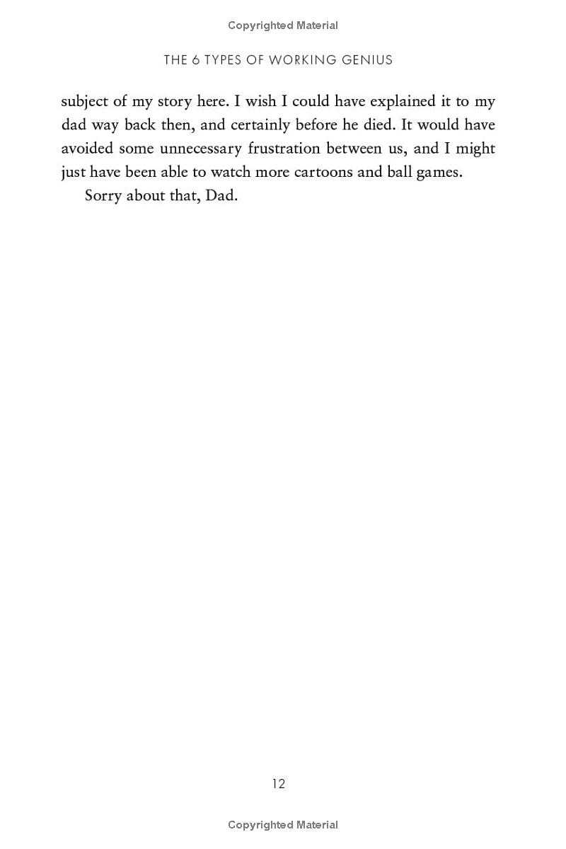 the 6 types of working genius