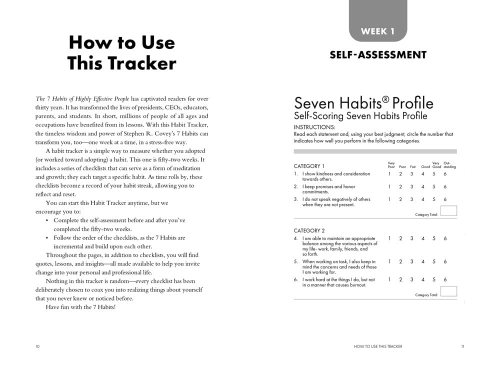 the 7 habits of highly effective people - habit tracker