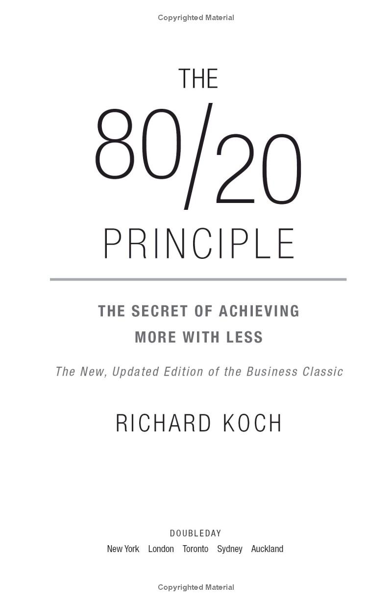 the 80/20 principle
