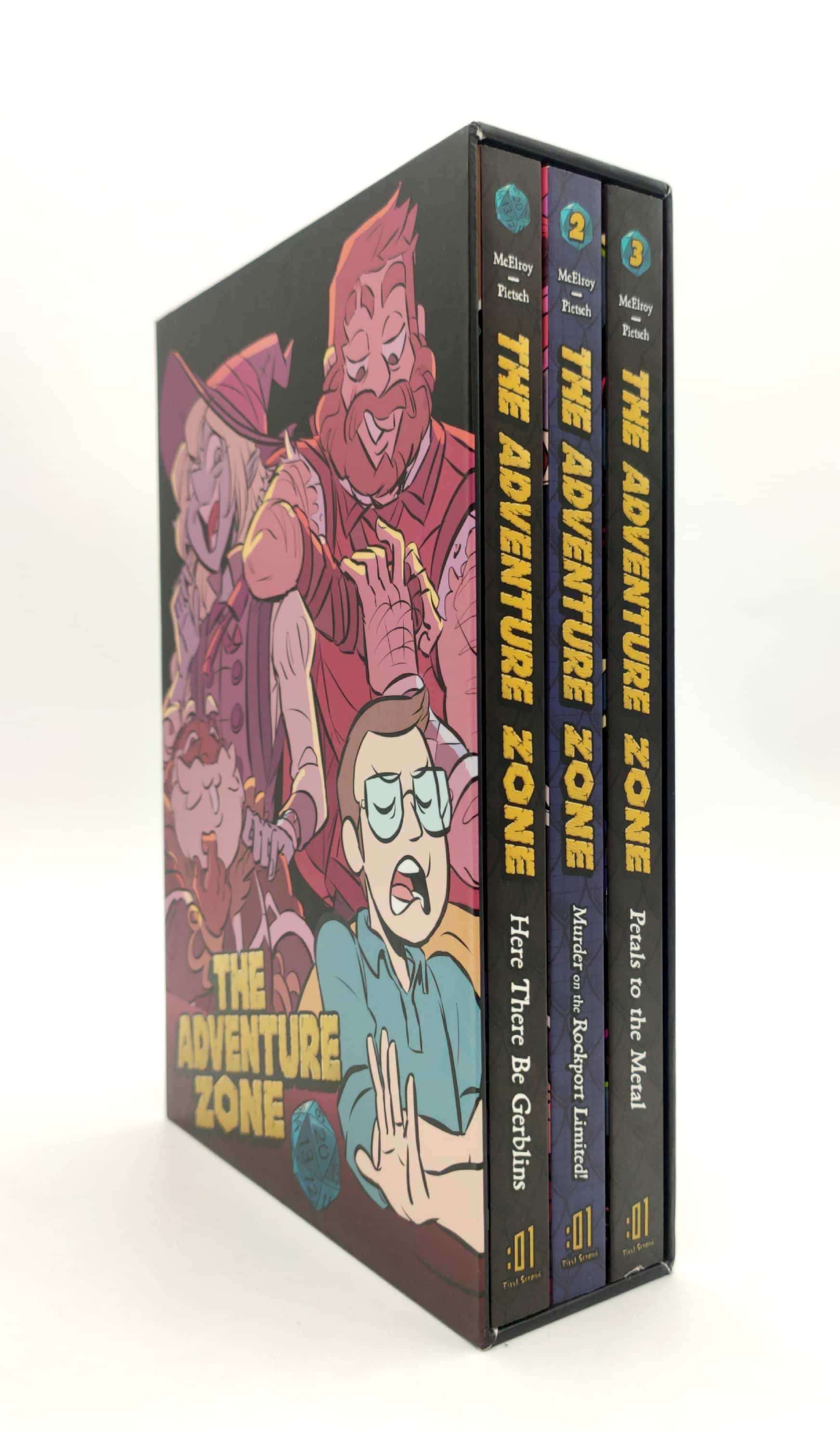 the adventure zone boxed set: here there be gerblins, murder on the rockport limited! and petals to the metal