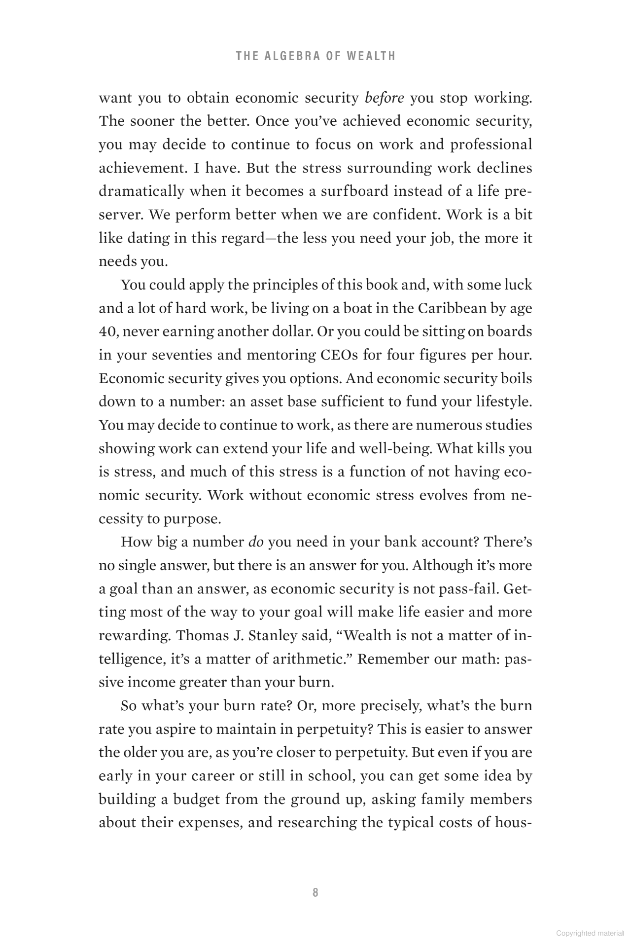 the algebra of wealth