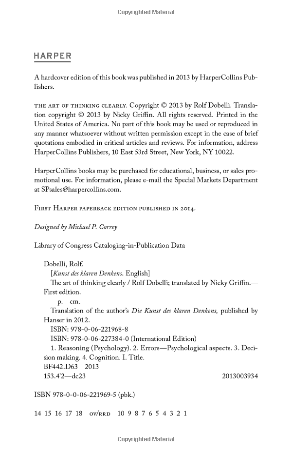 the art of thinking clearly