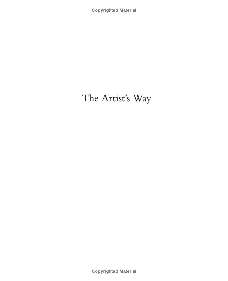 the artist's way