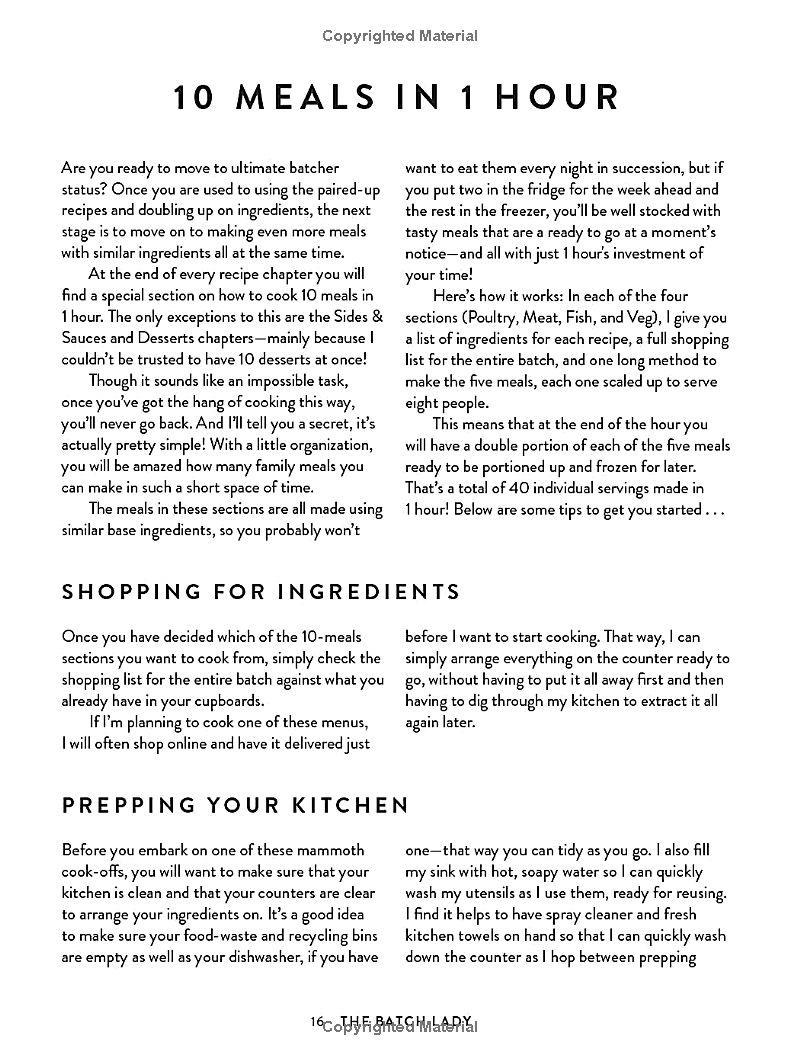 the batch lady : shop once. cook once. eat well all week.