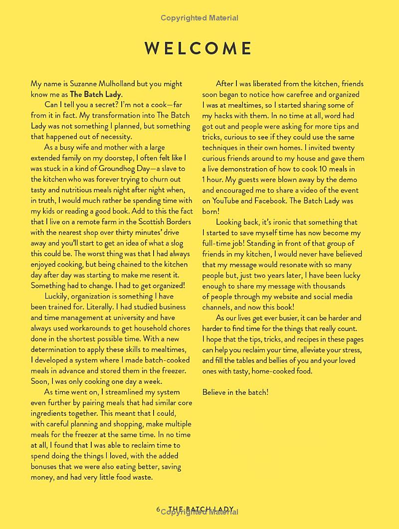 the batch lady : shop once. cook once. eat well all week.