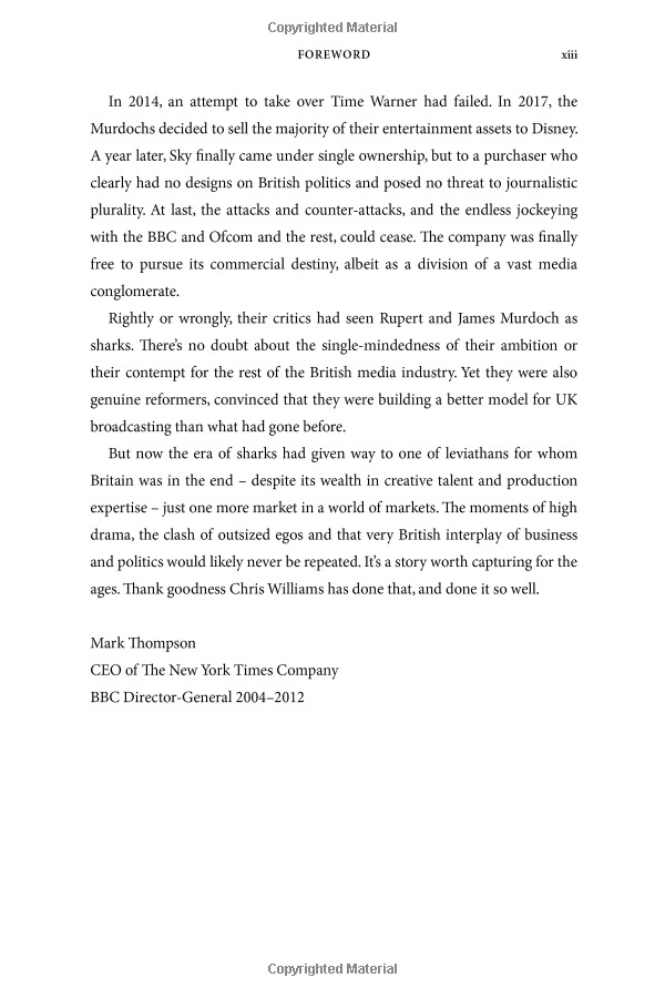 the battle for sky: the murdochs, disney, comcast and the future of entertainment