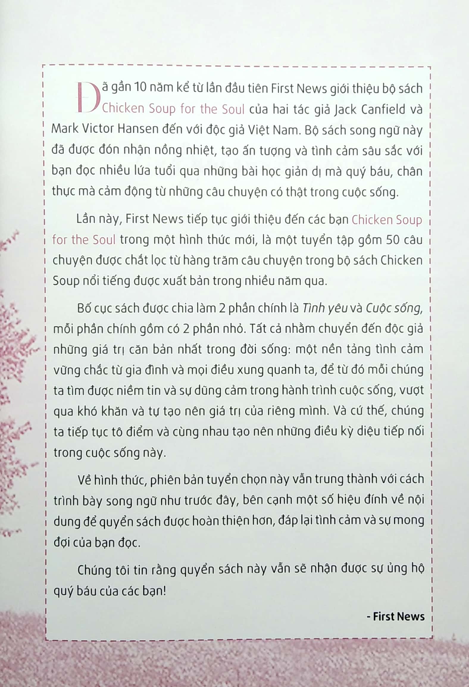 the best of chicken soup for the soul - tuyển tập những câu chuyện hay nhất (song ngữ anh việt)