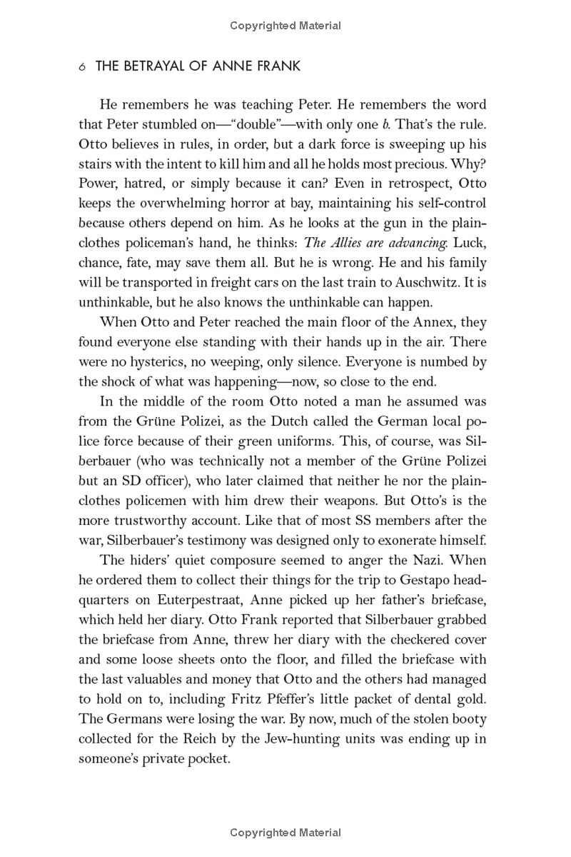 the betrayal of anne frank: a cold case investigation