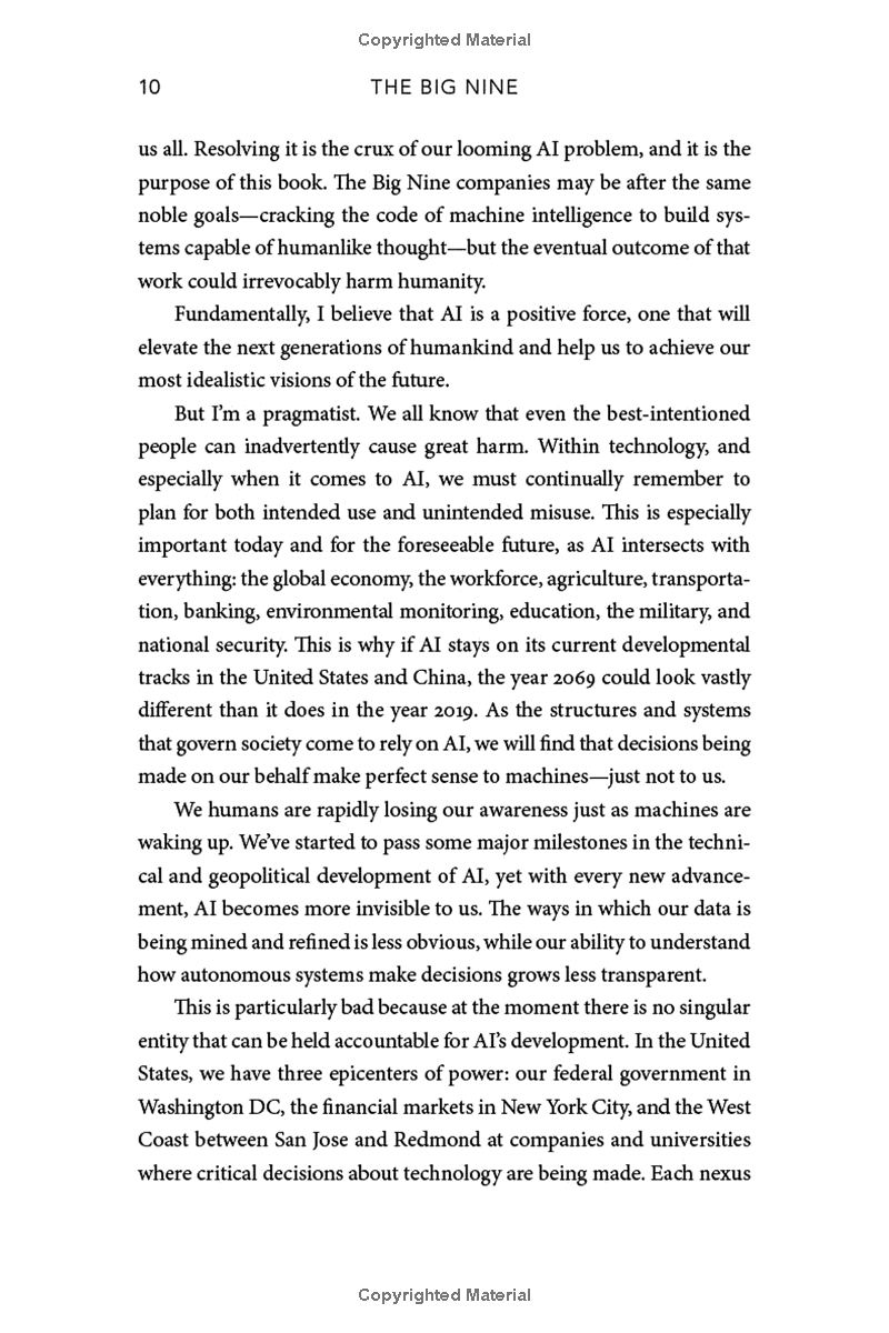 the big nine: how the tech titans and their thinking machines could warp humanity