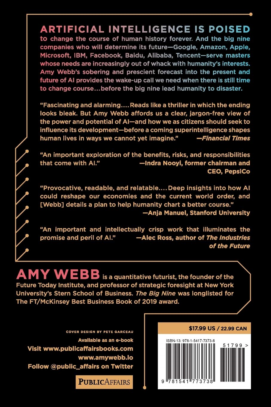 the big nine: how the tech titans and their thinking machines could warp humanity