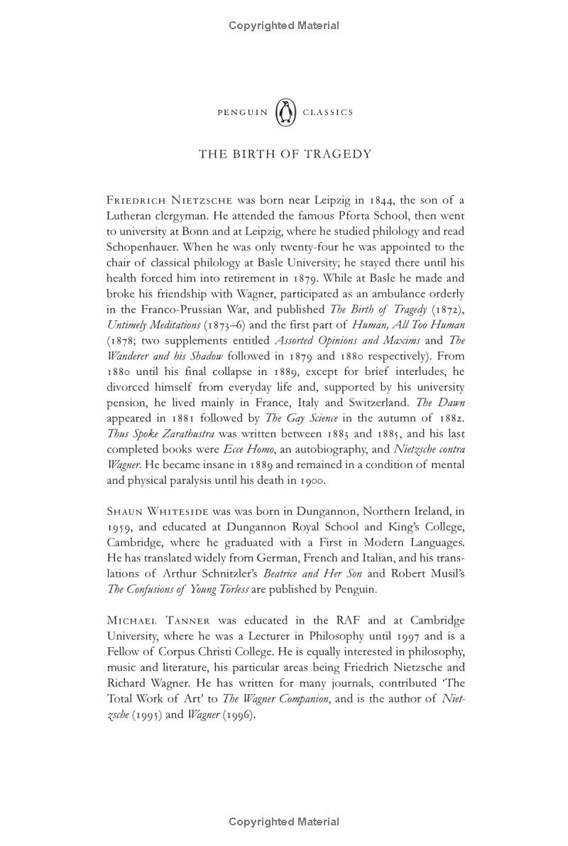 the birth of tragedy