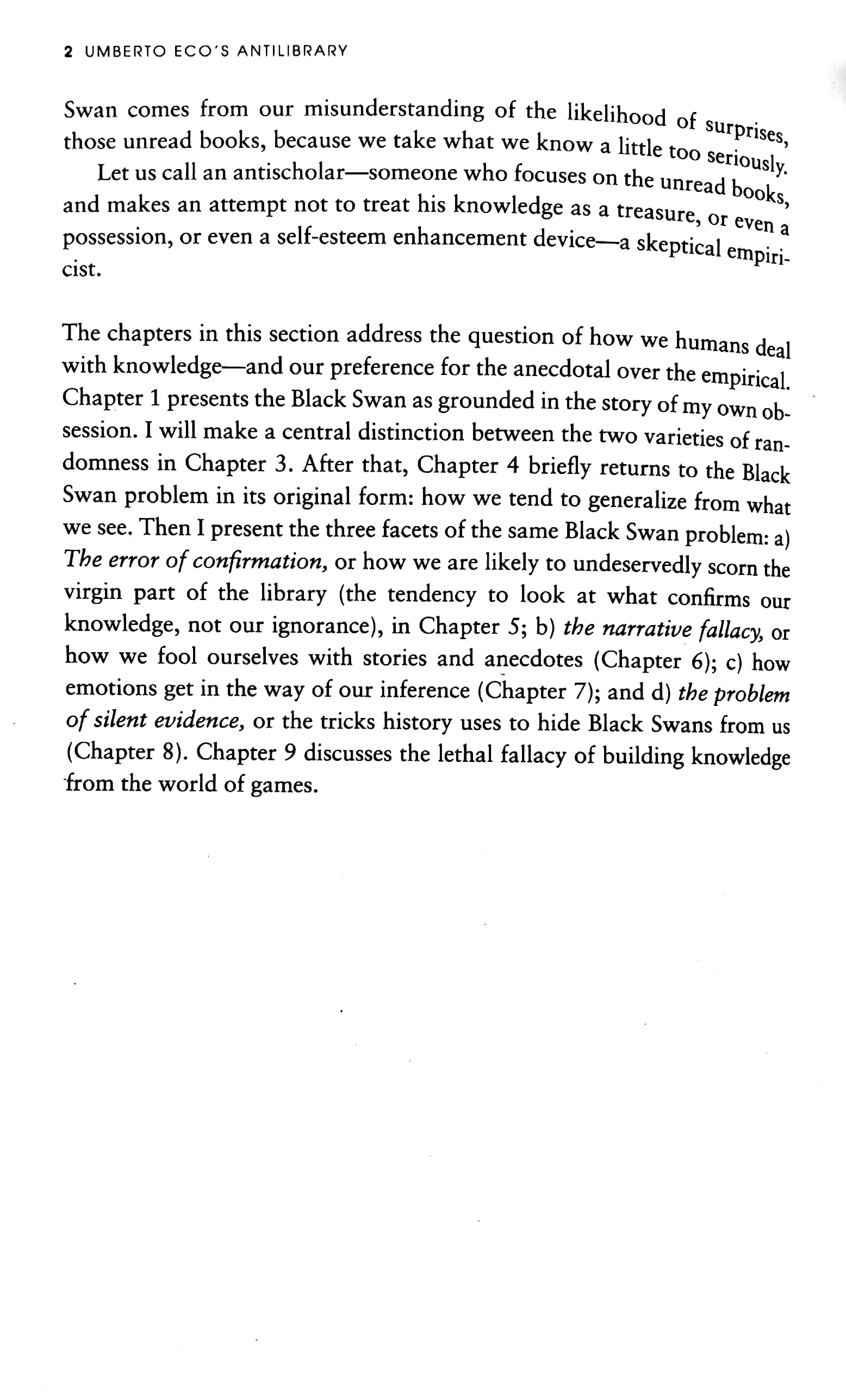 the black swan: the impact of the highly improbable