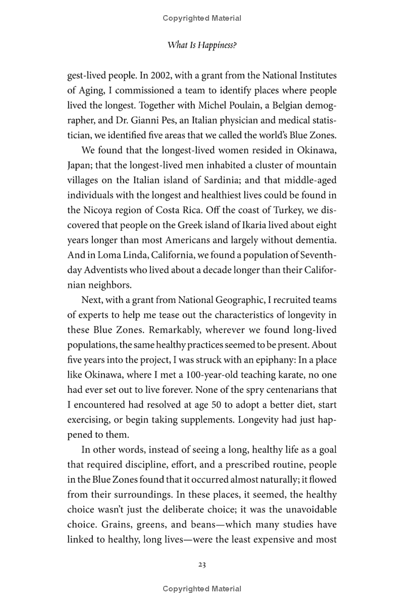 the blue zones of happiness: lessons from the world's happiest people