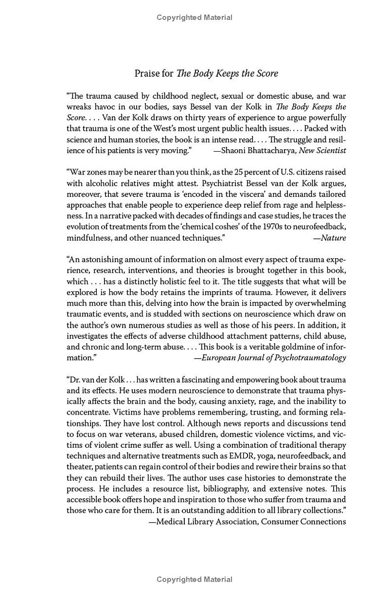 the body keeps the score: brain, mind, and body in the healing of trauma