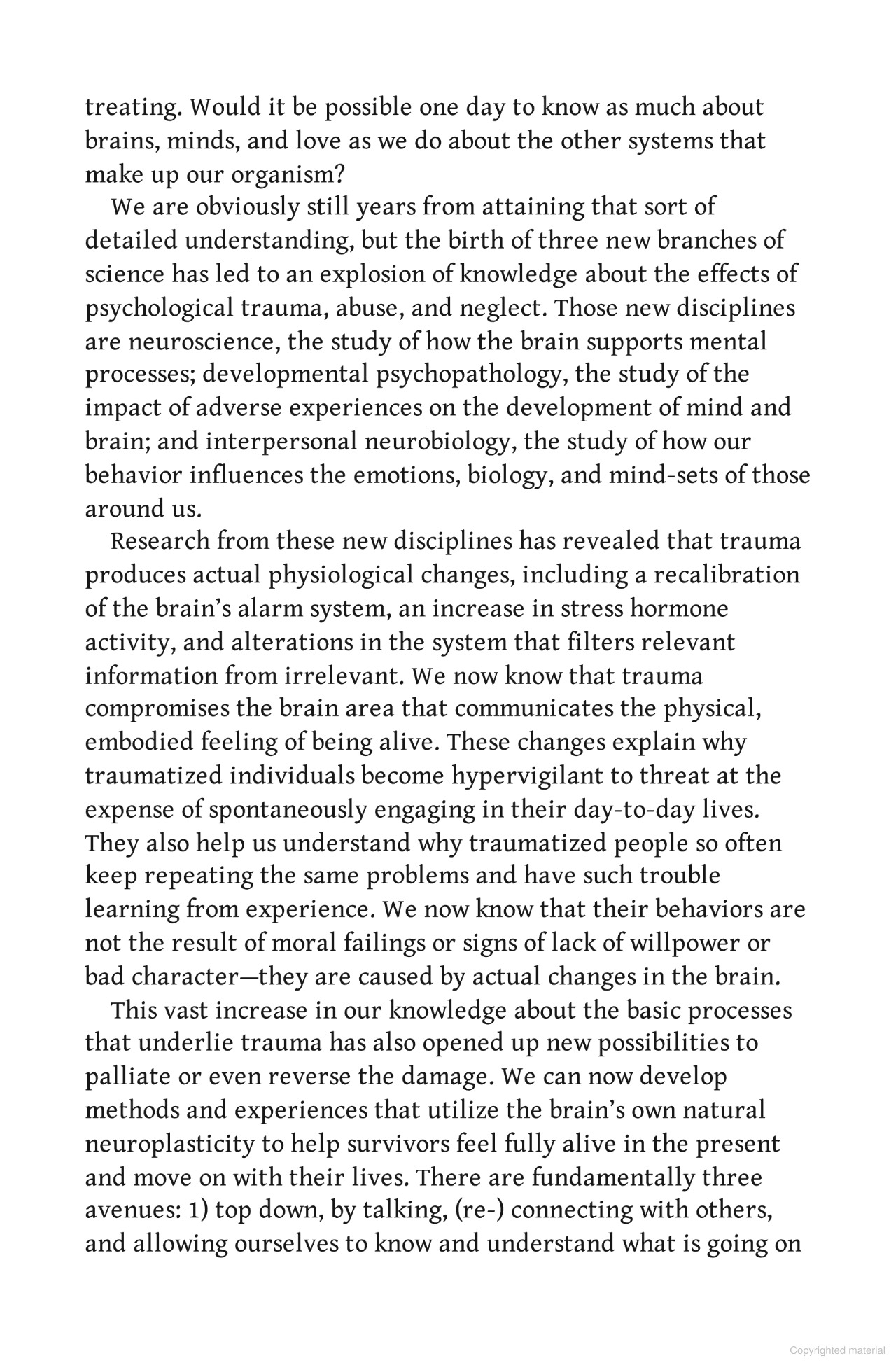 the body keeps the score : mind, brain and body in the transformation of trauma