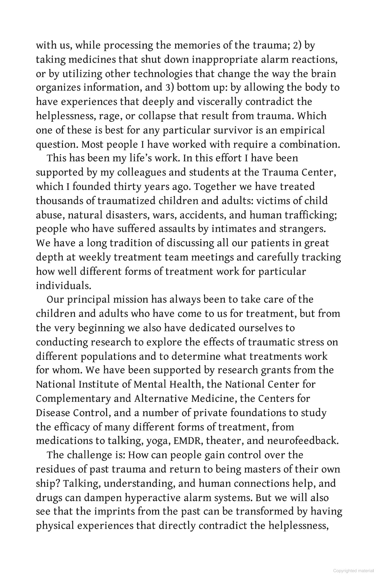 the body keeps the score : mind, brain and body in the transformation of trauma