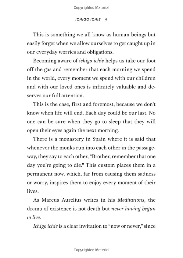 the book of ichigo ichie: the art of making the most of every moment, the japanese way