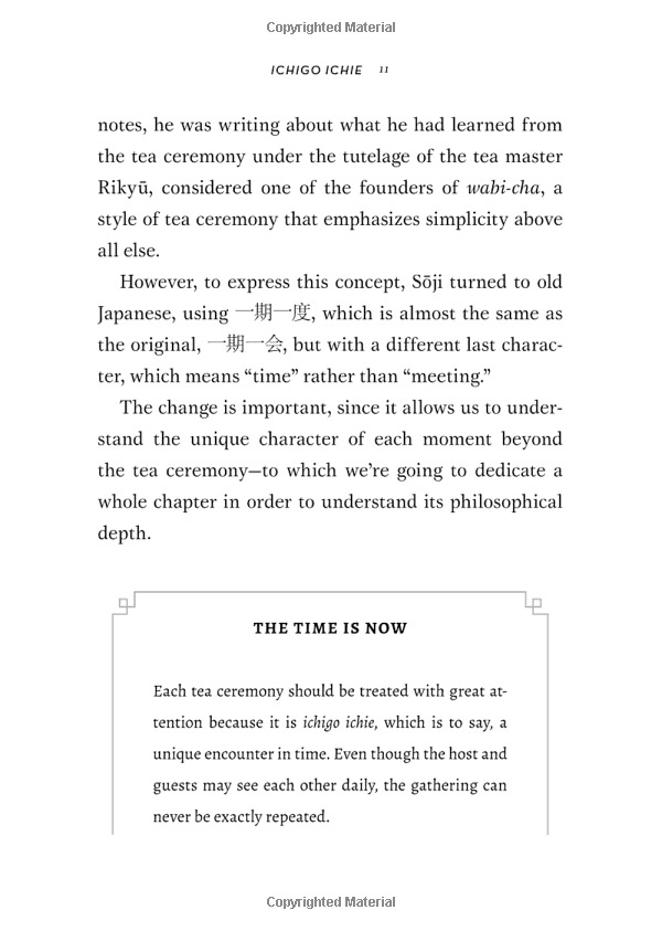 the book of ichigo ichie: the art of making the most of every moment, the japanese way