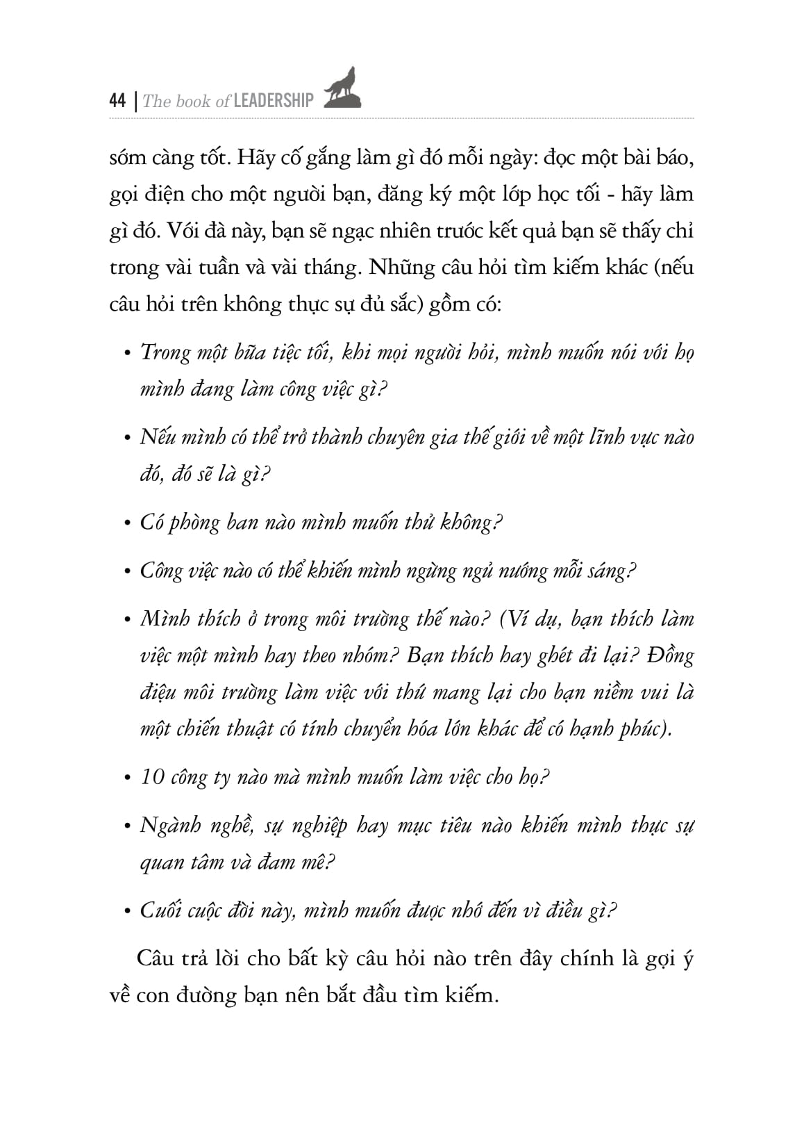 the book of leadership - dẫn dắt bản thân, đội nhóm và tổ chức vươn xa