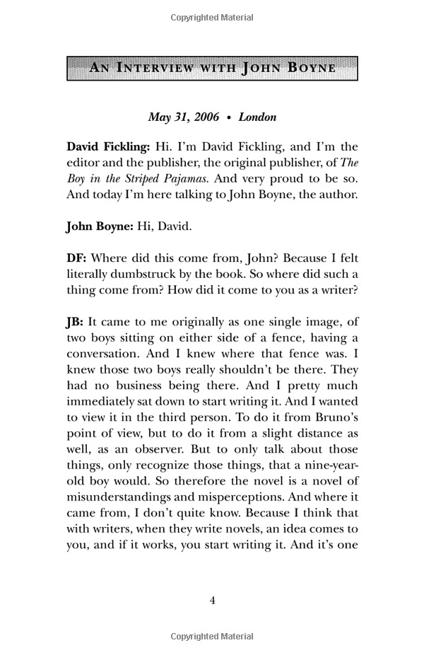 the boy in the striped pajamas