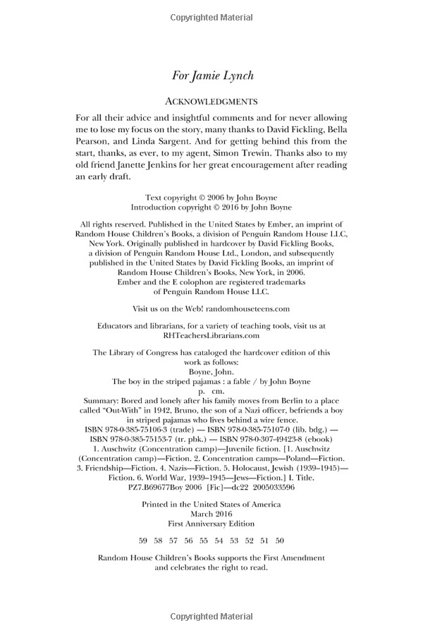 the boy in the striped pajamas