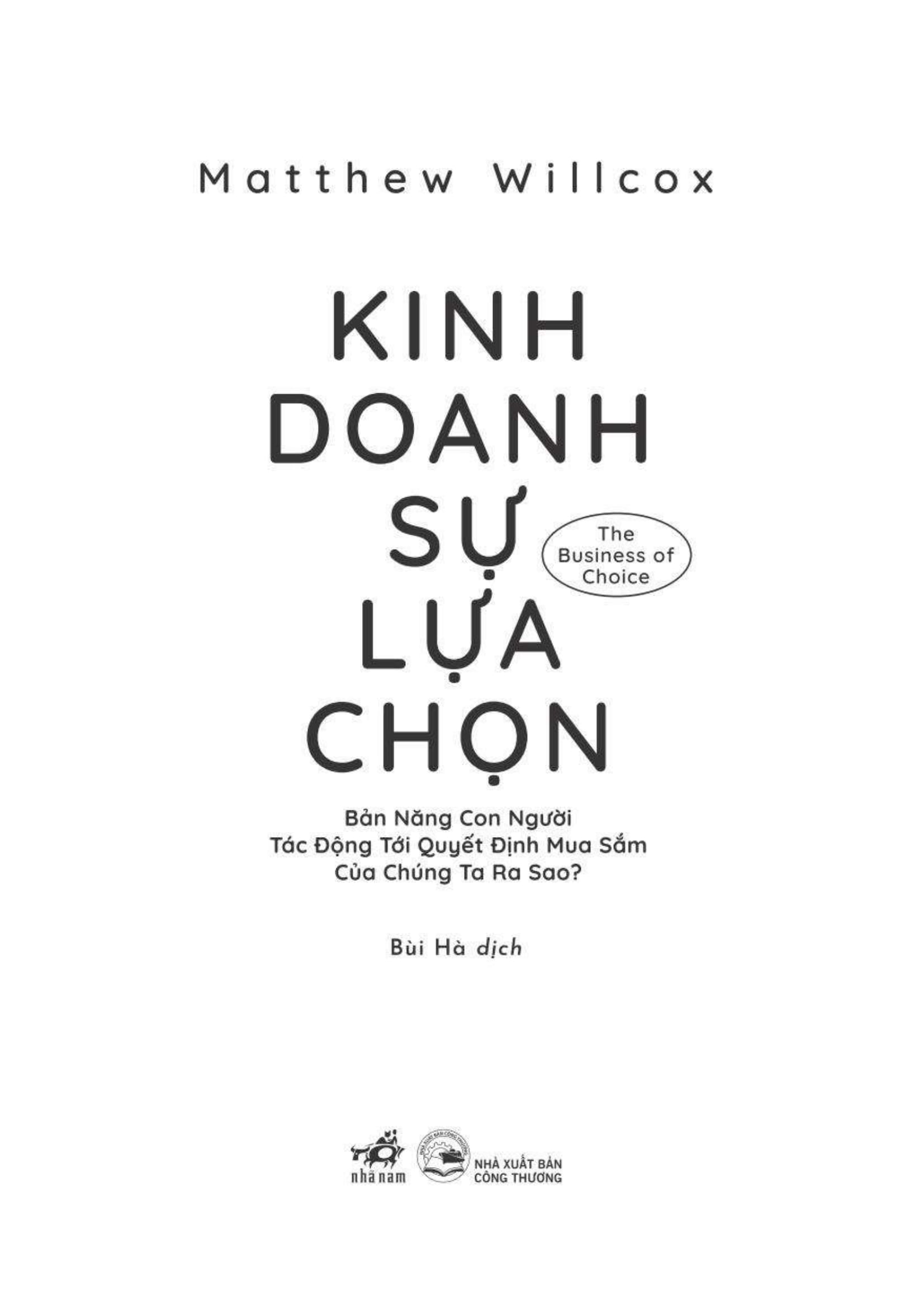the business of choice - kinh doanh sự lựa chọn