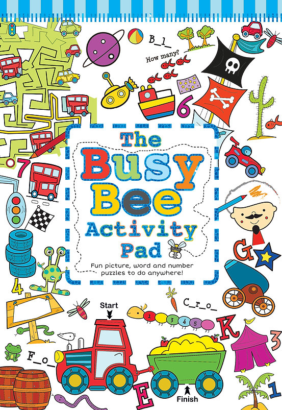 the busy bee activity pad - blue