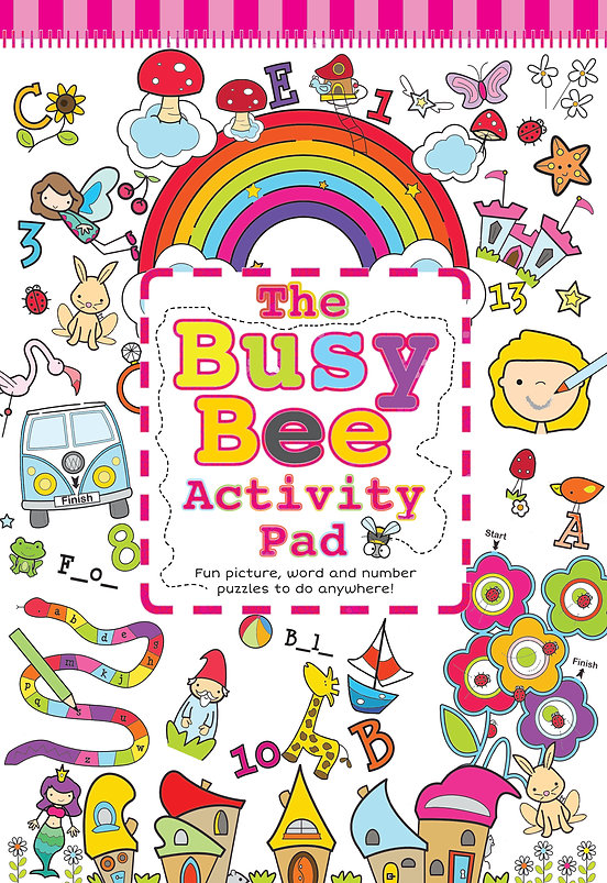 the busy bee activity pad - pink