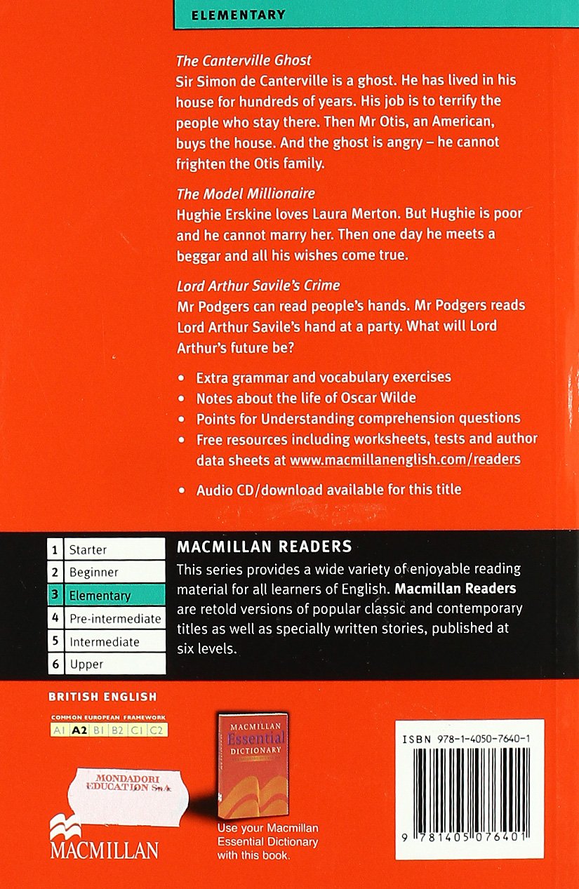 the canterville ghost and other stories: elementary (macmillan readers)