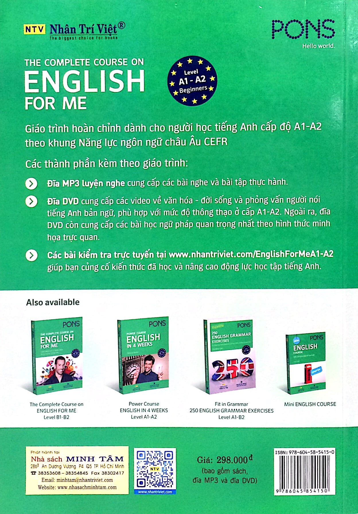 the complete course on english for me (kèm 01 đĩa mp3)