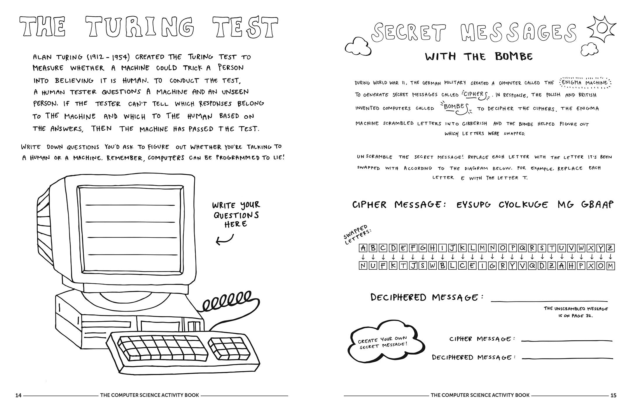 the computer science activity book: 24 pen-and-paper projects to explore the wonderful world of coding (no computer required!)