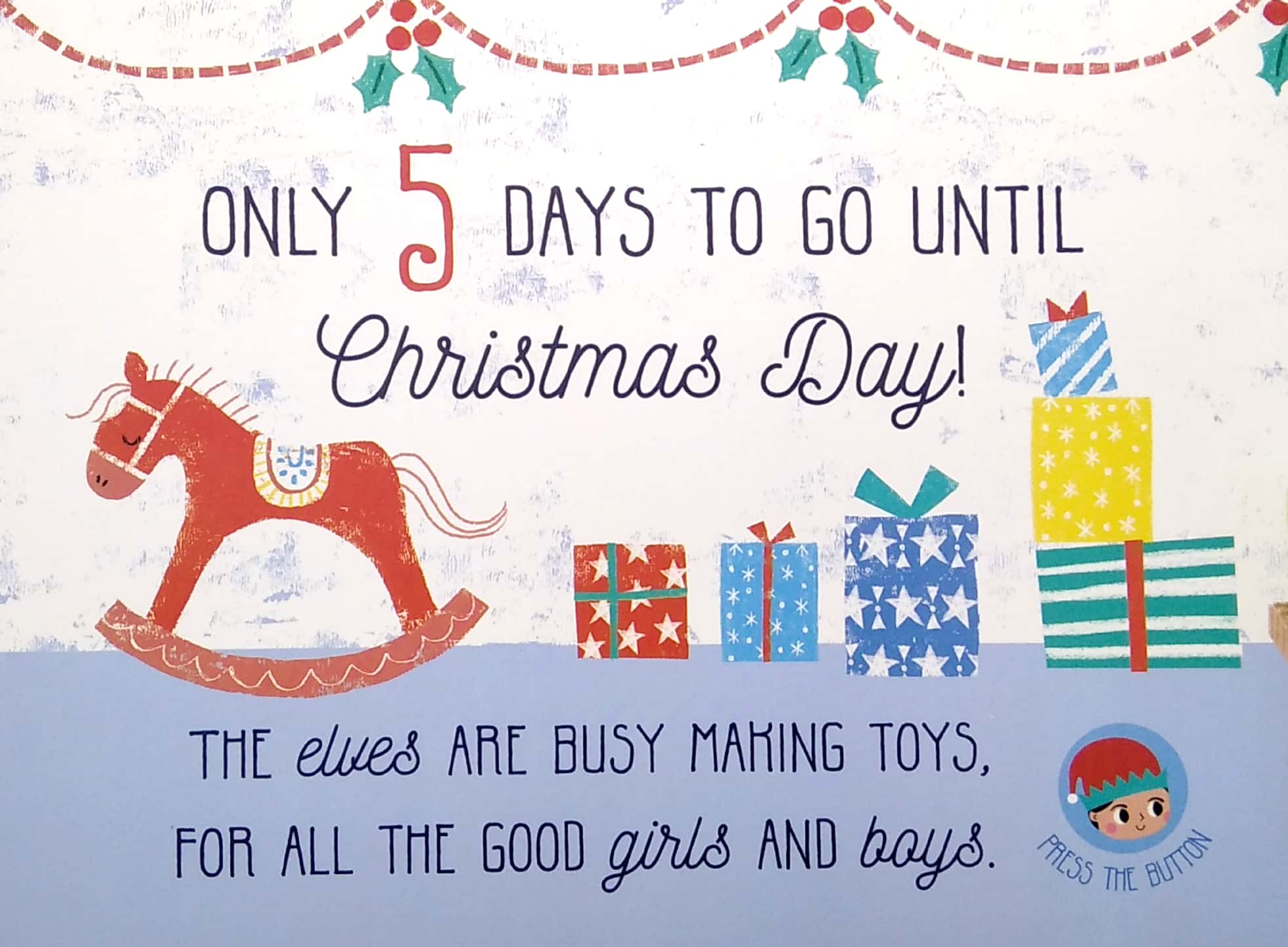 the countdown to christmas - press and play sound book